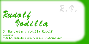 rudolf vodilla business card